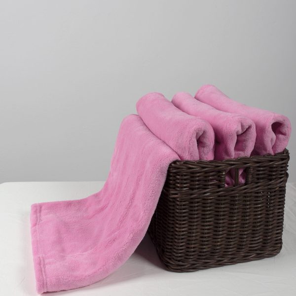 κουβέρτα coral fleece (170cm x 220cm) ρόζ SilkFashion