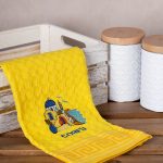 Σετ 12 τεμαχίων ποτηρόπανα γκοφρέ (50cm x 70cm) κίτρινος εκκλησία CORFU SilkFashion