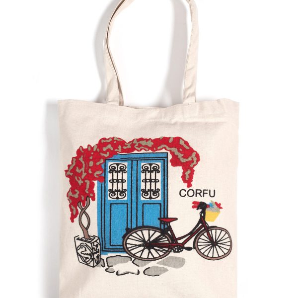 Τσάντα καραβόπανο (40cm x 40cm x 10cm) canvas 2 CORFU SilkFashion