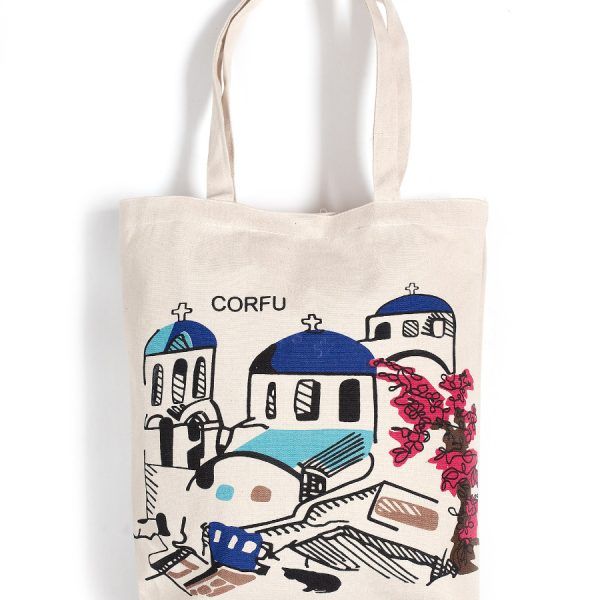 Τσάντα καραβόπανο (40cm x 40cm x 10cm) canvas 3 CORFU SilkFashion