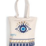 Τσάντα καραβόπανο (40cm x 40cm x 10cm) gold 2 CORFU SilkFashion