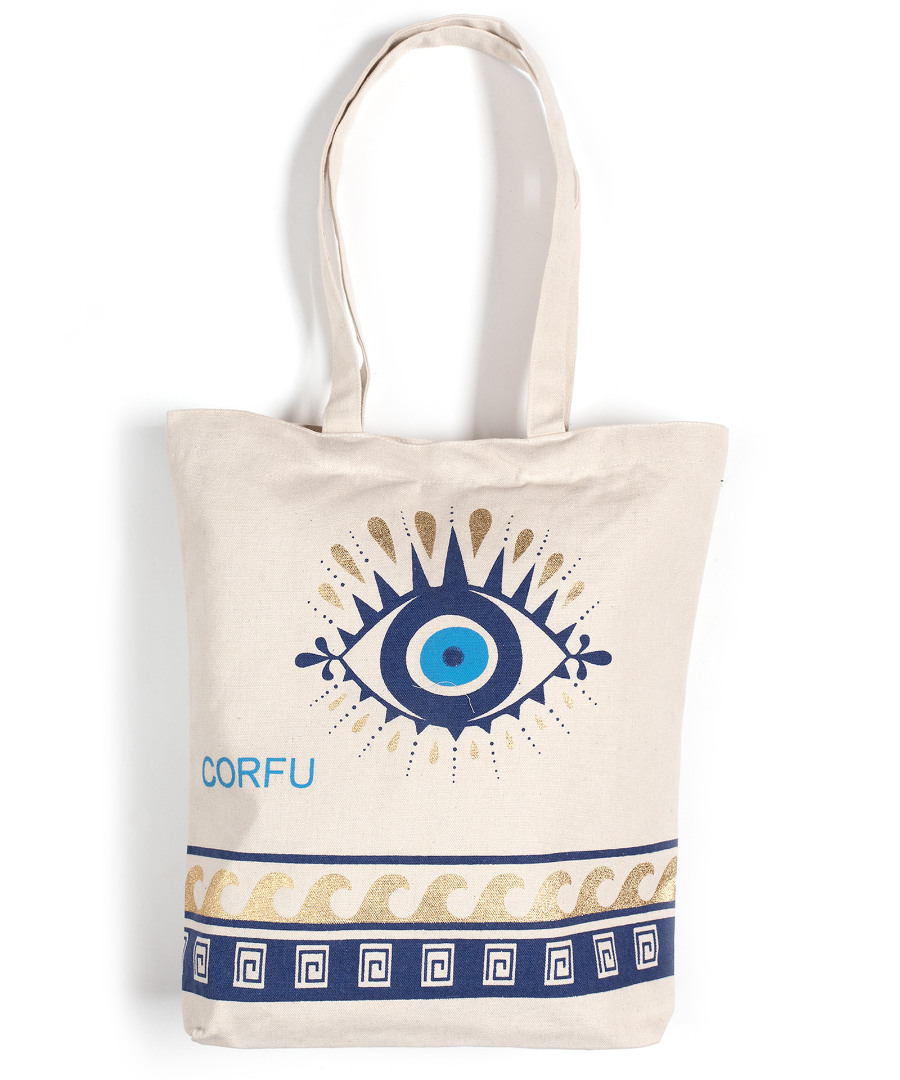 corfugold2 Τσάντα καραβόπανο (40cm x 40cm x 10cm) gold 2 CORFU SilkFashion - Image 1