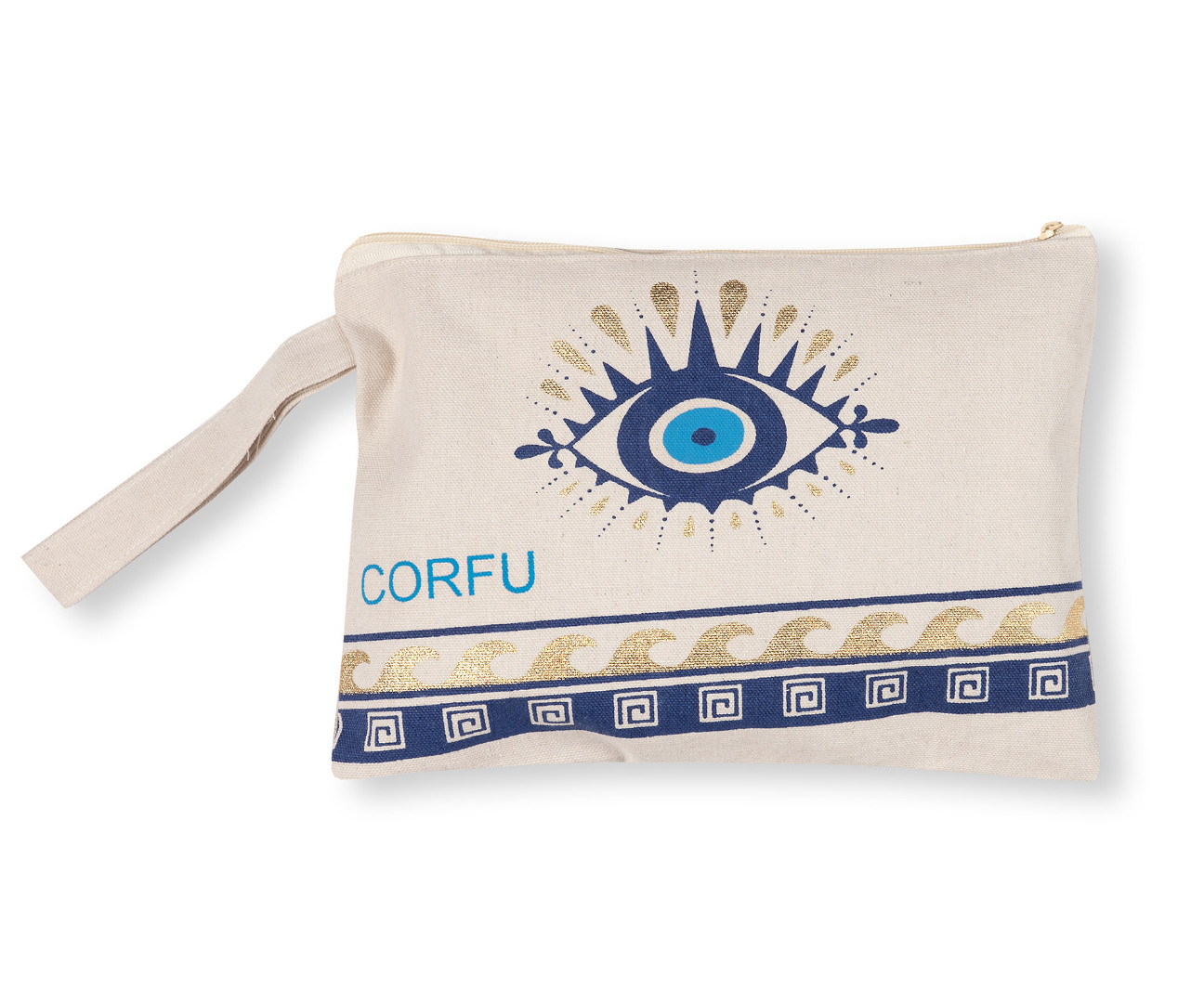 corfugold2a Πορτοφόλι καραβόπανο (30cm x 20cm) gold 2 CORFU SilkFashion - Image 1