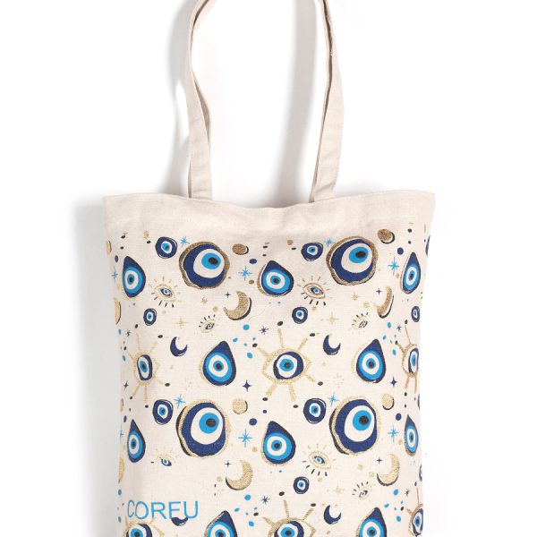 Τσάντα καραβόπανο (40cm x 40cm x 10cm) gold 3 CORFU SilkFashion