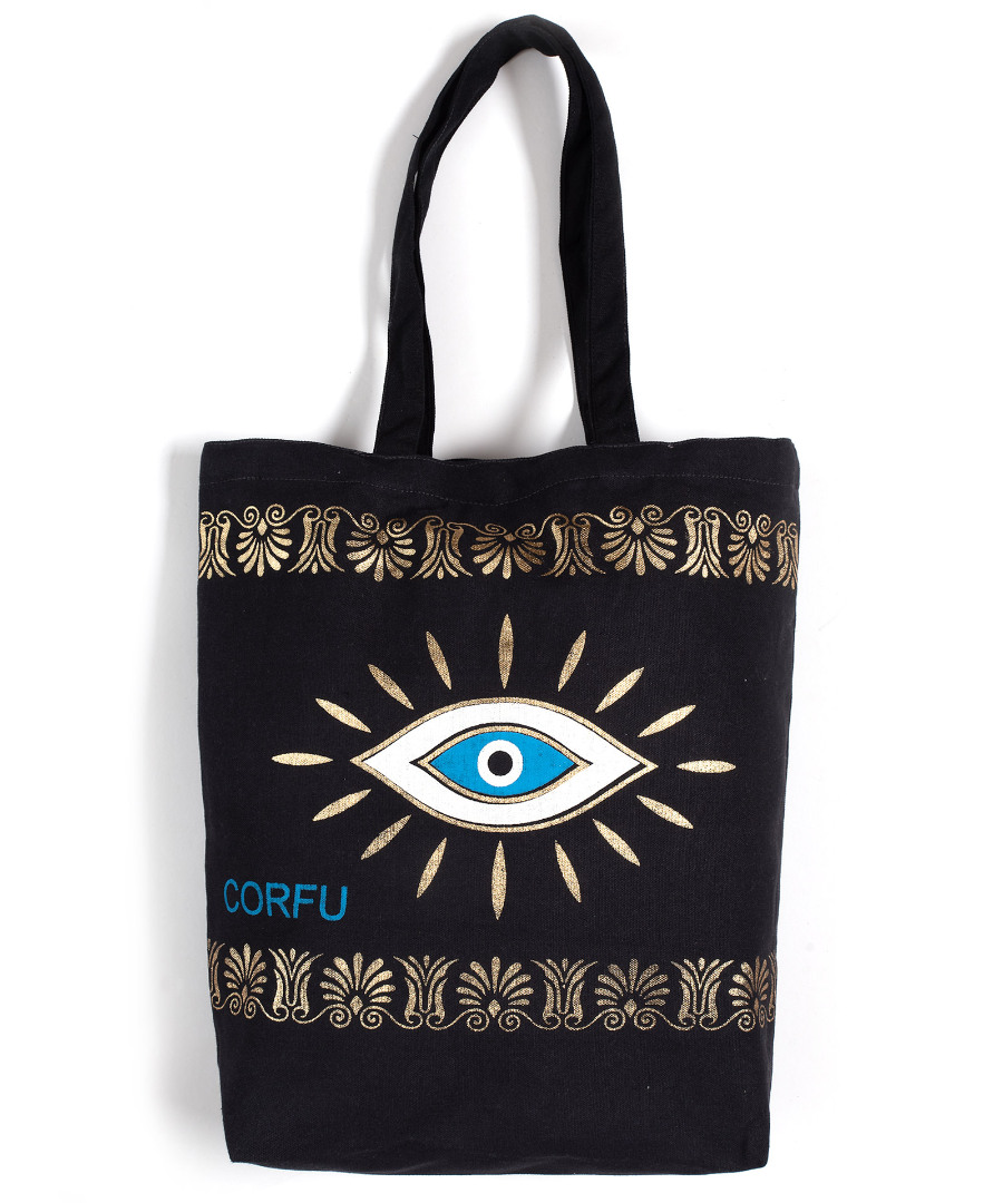 corfugold4 Τσάντα καραβόπανο (40cm x 40cm x 10cm) gold 4 CORFU SilkFashion - Image 1