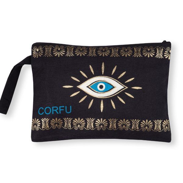 Πορτοφόλι καραβόπανο (30cm x 20cm) gold 4 CORFU SilkFashion