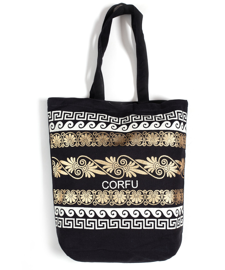 corfugold5 Τσάντα καραβόπανο (40cm x 40cm x 10cm) gold 5 CORFU SilkFashion - Image 1