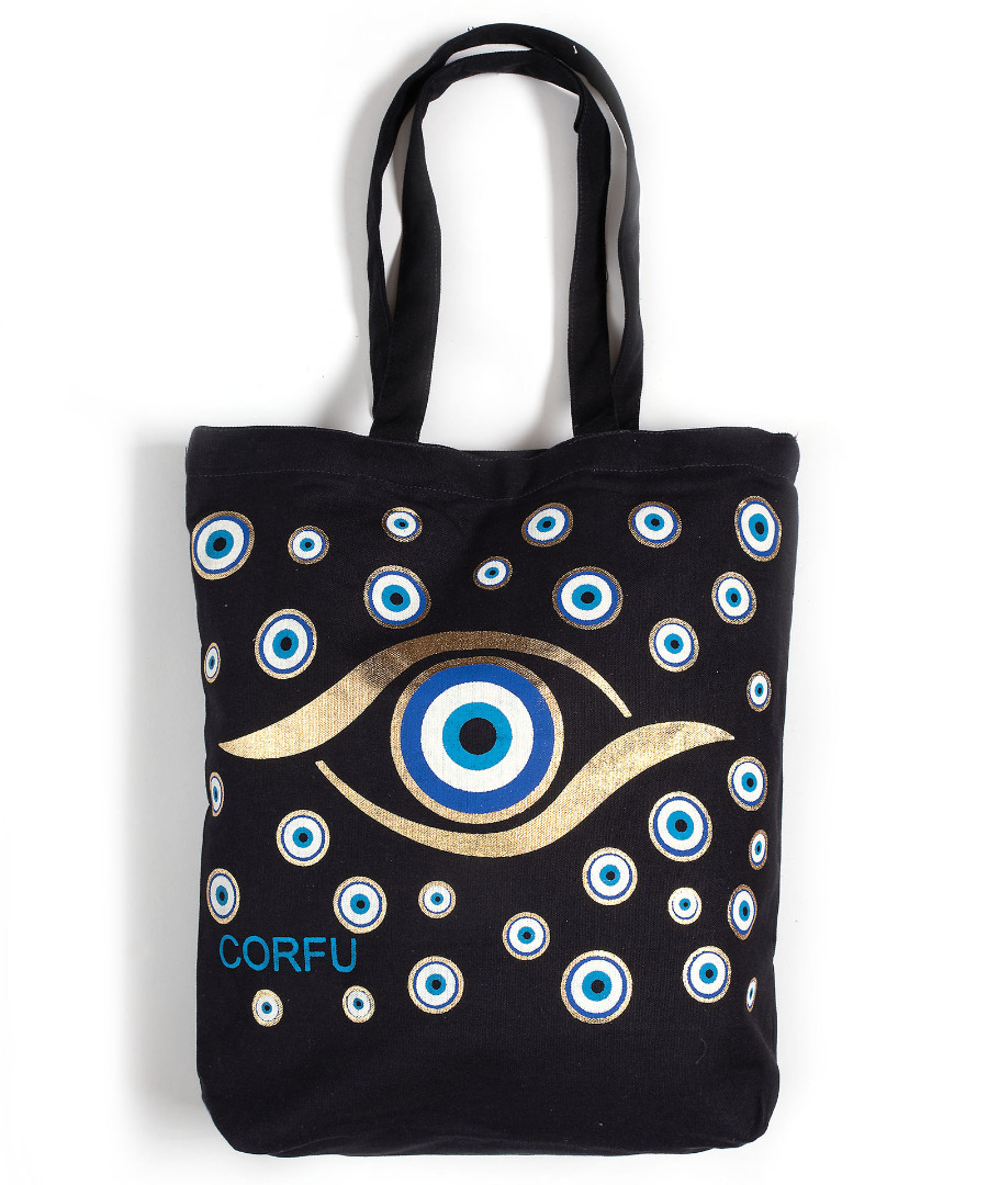 corfugold7 Τσάντα καραβόπανο (40cm x 40cm x 10cm) gold 7 CORFU SilkFashion - Image 1