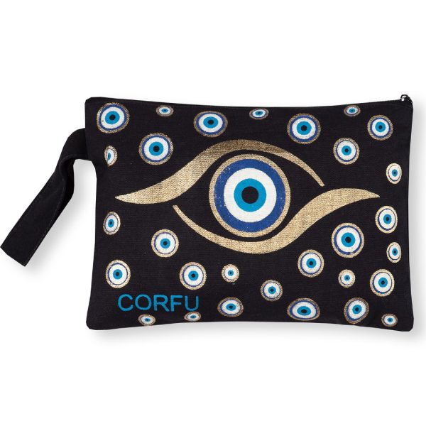 Πορτοφόλι καραβόπανο (30cm x 20cm) gold 7 CORFU SilkFashion