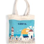 Τσάντα καραβόπανο (40cm x 40cm x 10cm) canvas 1 CRETA SilkFashion