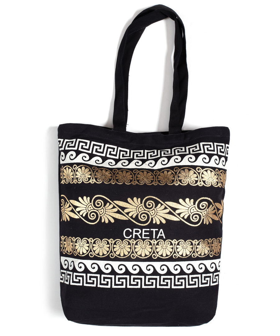creatgold5 Τσάντα καραβόπανο (40cm x 40cm x 10cm) gold 5 CRETA SilkFashion - Image 1
