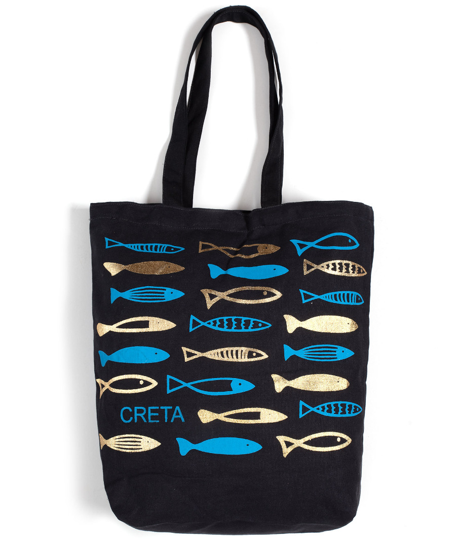 cretagold6 Τσάντα καραβόπανο (40cm x 40cm x 10cm) gold 6 CRETA SilkFashion - Image 1