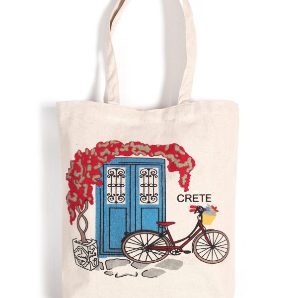 Τσάντα καραβόπανο (40cm x 40cm x 10cm) canvas 2 CRETA SilkFashion