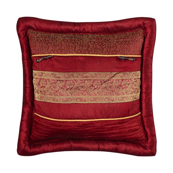 ΜΑΞΙΛΑΡΟΘΗΚΗ (45cm x 45cm)  δάκρυ μπορντώ SilkFashion