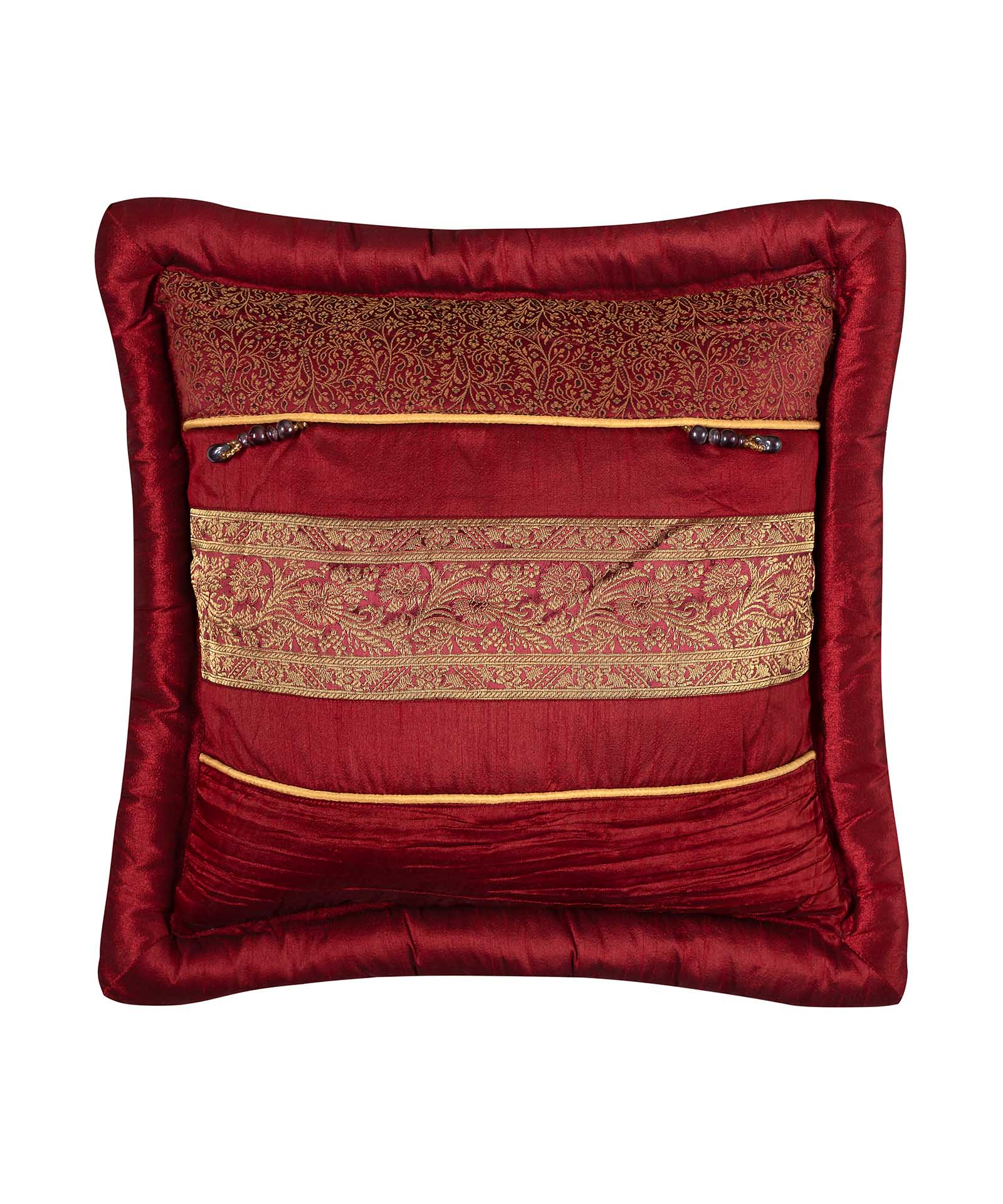 dakrybornto ΜΑΞΙΛΑΡΟΘΗΚΗ (45cm x 45cm) δάκρυ μπορντώ SilkFashion - Image 1