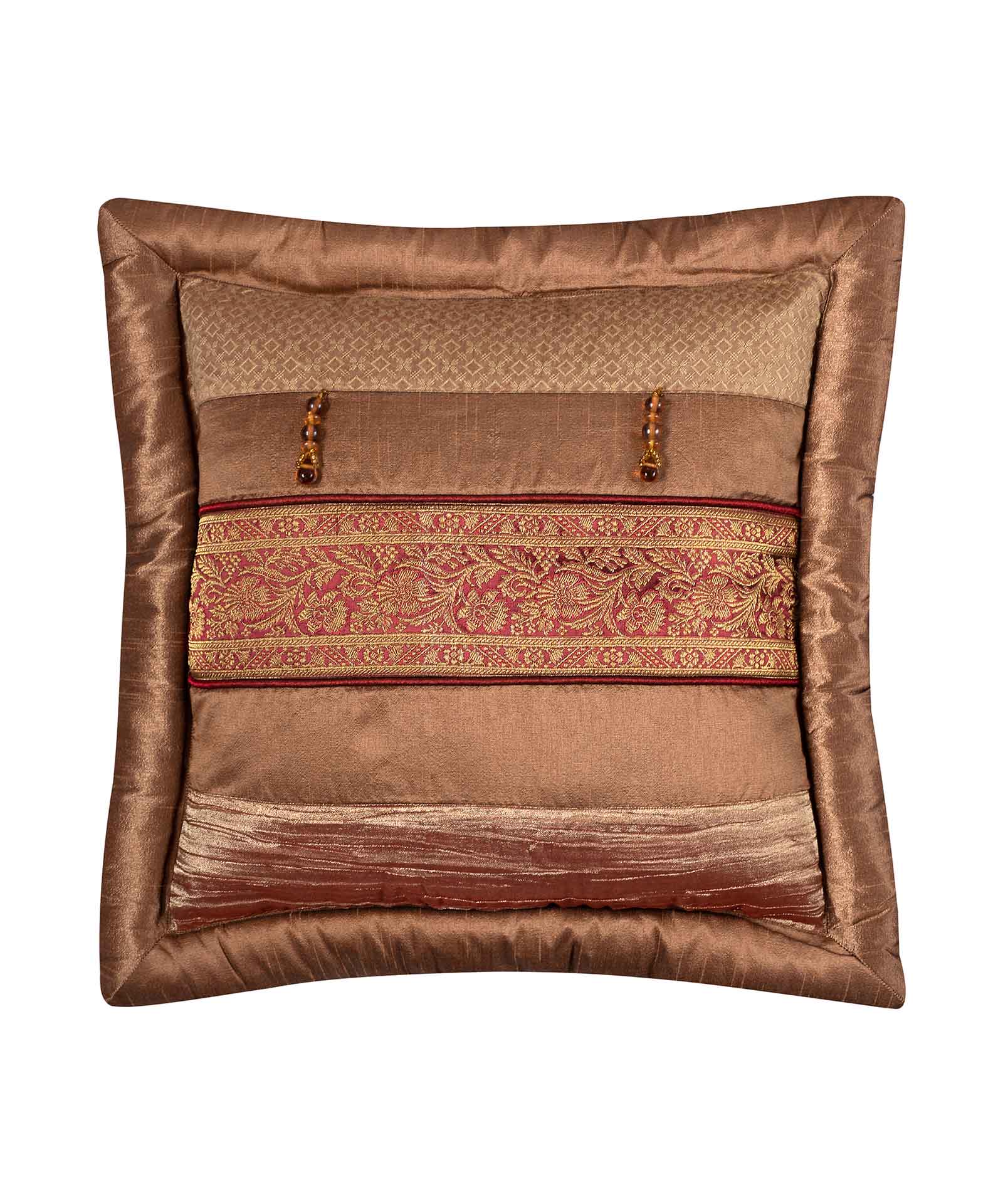 dakrykafe ΜΑΞΙΛΑΡΟΘΗΚΗ (45cm x 45cm) δάκρυ καφέ SilkFashion - Image 1