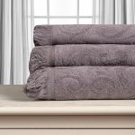 Βαμβακερή ζακάρ πετσέτα ALICIA 520gsm (50cm x 100cm) σκούρο γκρί SilkFashion