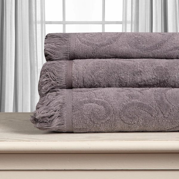 Βαμβακερή ζακάρ πετσέτα ALICIA 520gsm (50cm x 100cm) σκούρο γκρί SilkFashion