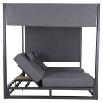 ΔΙΠΛΗ ΞΑΠΛΩΣΤΡΑ ΑΛΟΥΜΙΝΙΟΥ ΠΑΡΑΛΙΑΣ ΜΕ ΣΚΙΑΣΤΡΟ ΚΥΒΟΣ GALLANT HM6097.01 ΓΚΡΙ 2x2x2μ - Image 4