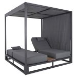 ΔΙΠΛΗ ΞΑΠΛΩΣΤΡΑ ΑΛΟΥΜΙΝΙΟΥ ΠΑΡΑΛΙΑΣ ΜΕ ΣΚΙΑΣΤΡΟ ΚΥΒΟΣ GALLANT HM6097.01 ΓΚΡΙ 2x2x2μ - Image 6