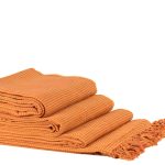 ΡΙΧΤΑΡΙΑ dobby (180cm x 180cm/180cm x 250cm/180cm x 300cm) πορτοκαλί SilkFashion