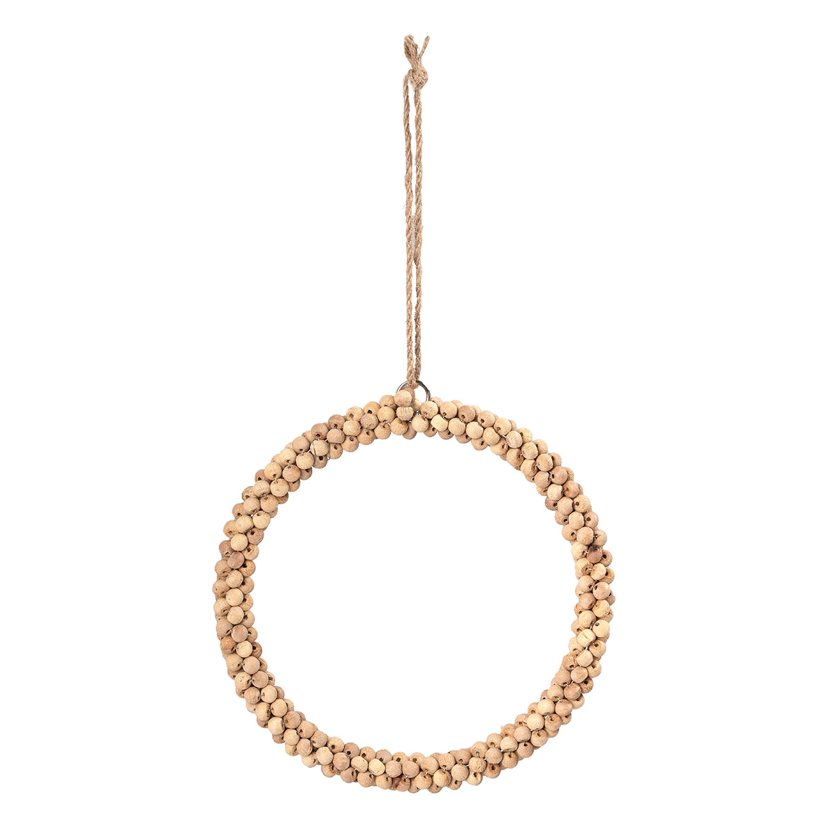 e2bc90ec-e6bd-4666-8fcb-042ef3b01f13 Beauty Home Ξύλινο Στεφάνι με Χάντρες 15 cm - Image 1