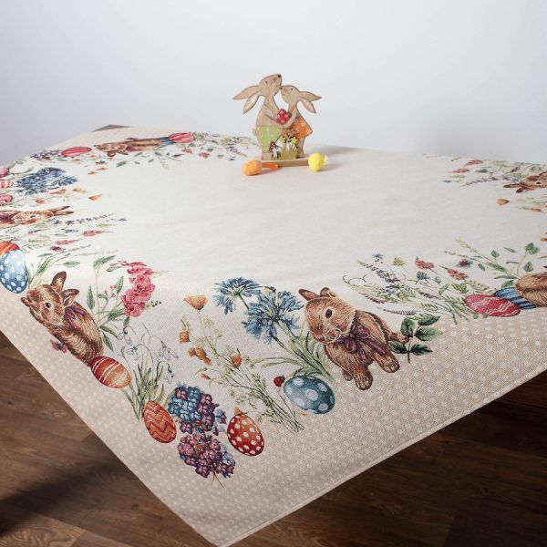 τραπεζομάντηλα ( 140cm x 180cm) EASTER DOTS SilkFashion
