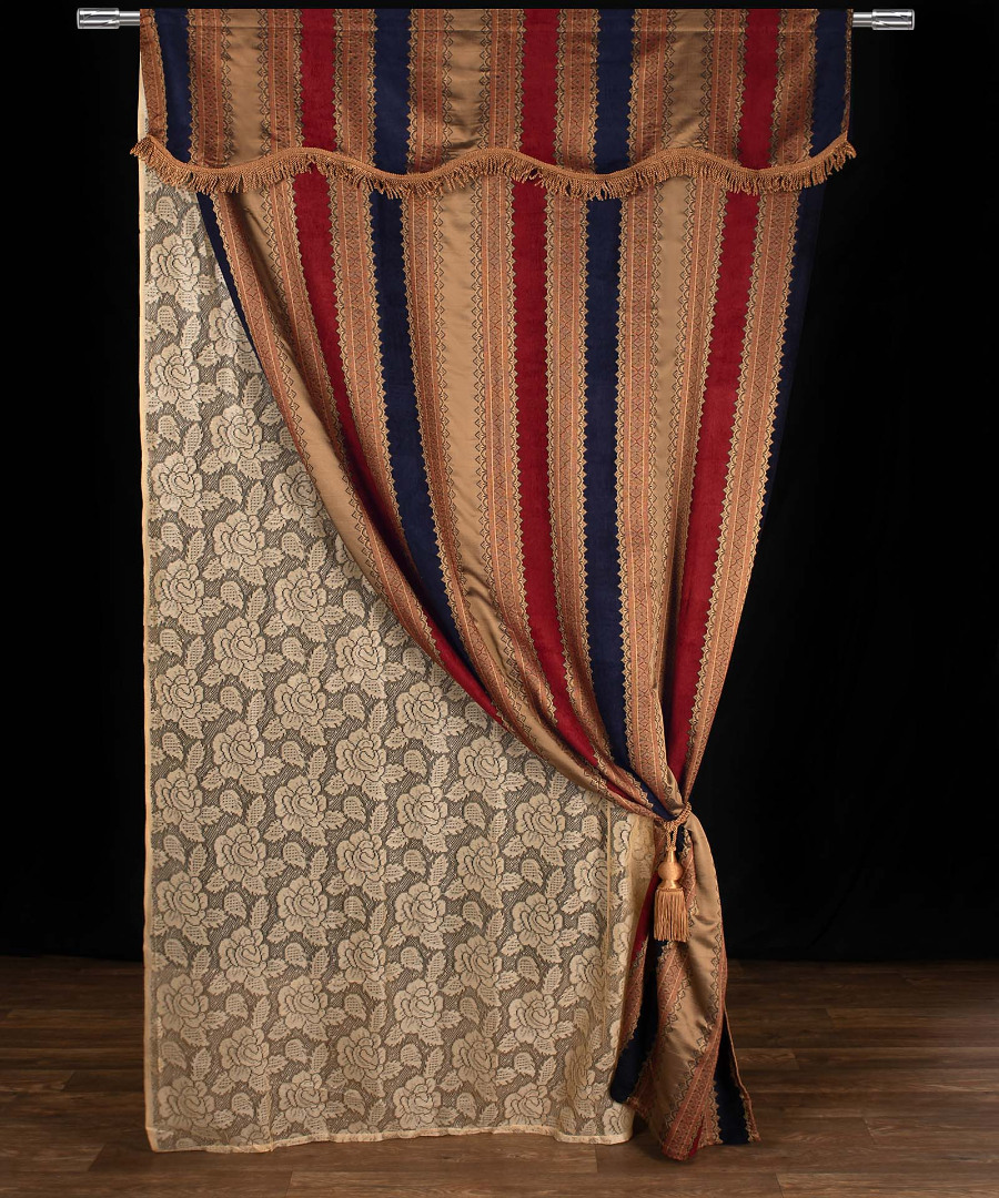 efterpible Κουρτίνα efterpi (150cm x 280cm) με τούνελ μπλέ SilkFashion - Image 1