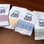 Σετ 12 τεμαχίων ποτηρόπανα (45cm x 65cm) εκκλησία CORFU SilkFashion