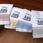 Σετ 12 τεμαχίων ποτηρόπανα (45cm x 65cm) εκκλησία CRETE SilkFashion