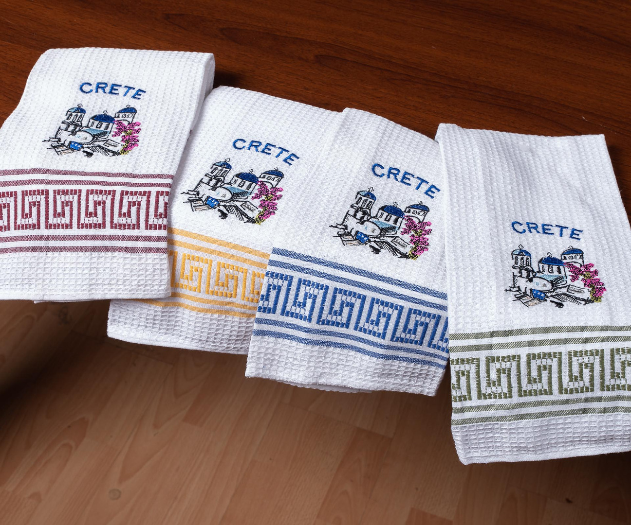 ekklhsiacrete Σετ 12 τεμαχίων ποτηρόπανα (45cm x 65cm) εκκλησία CRETE SilkFashion - Image 1