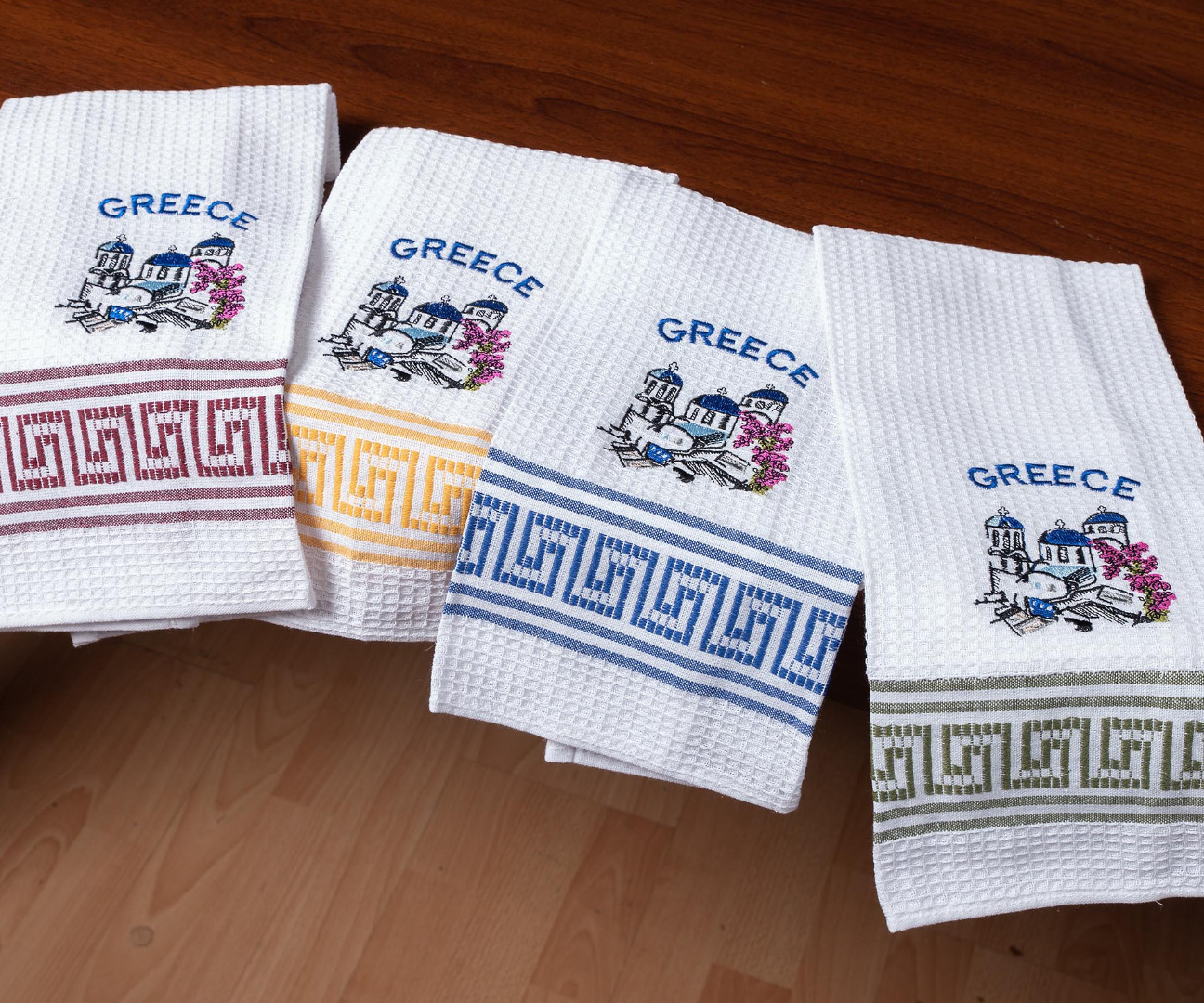 ekklhsiagreece Σετ 12 τεμαχίων ποτηρόπανα (45cm x 65cm) εκκλησία GREECE SilkFashion - Image 1