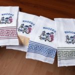 Σετ 12 τεμαχίων ποτηρόπανα (45cm x 65cm) εκκλησία RHODES SilkFashion