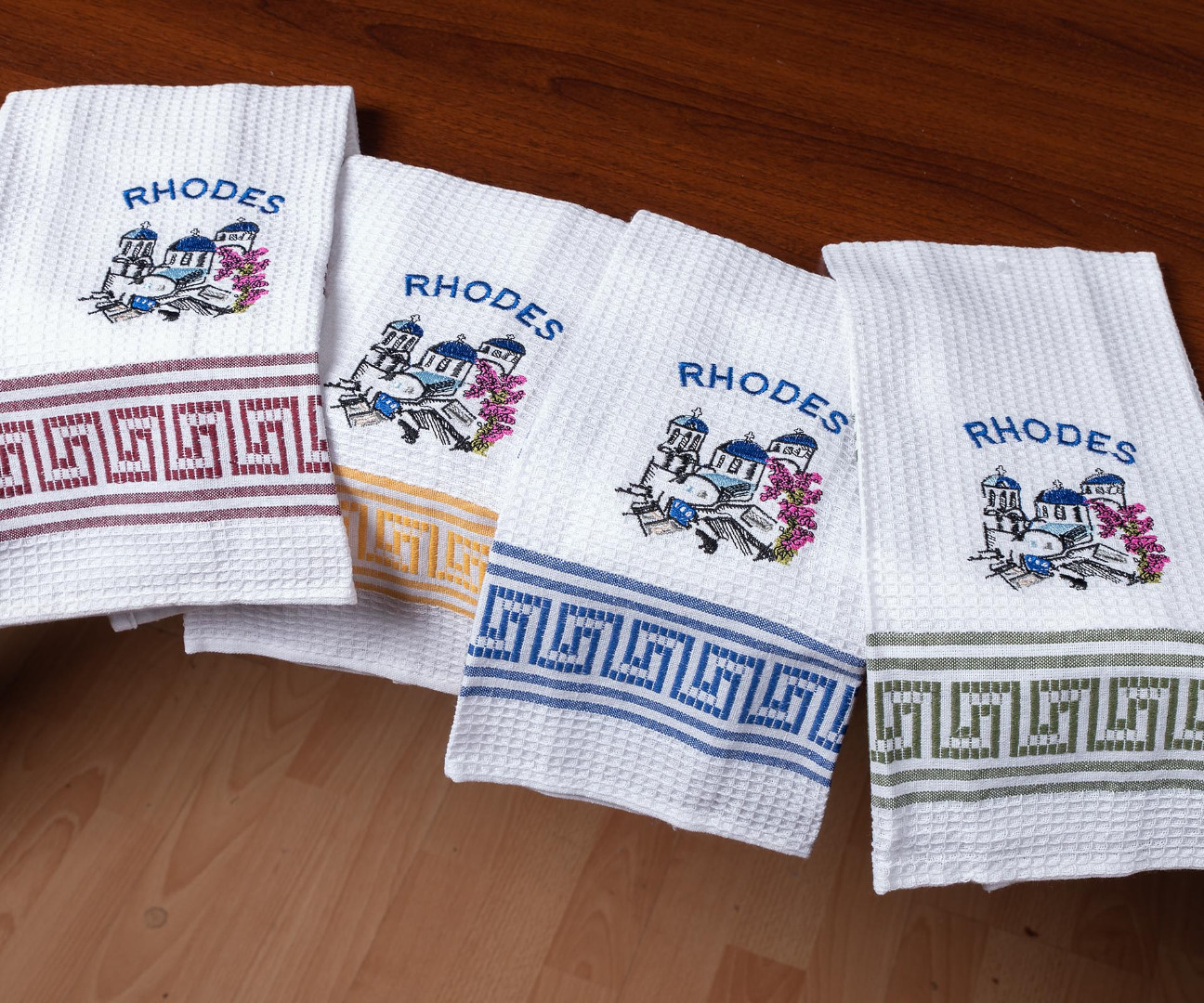 ekklhsiarhodes Σετ 12 τεμαχίων ποτηρόπανα (45cm x 65cm) εκκλησία RHODES SilkFashion - Image 1