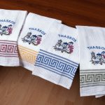 Σετ 12 τεμαχίων ποτηρόπανα (45cm x 65cm) εκκλησία THASSOS SilkFashion