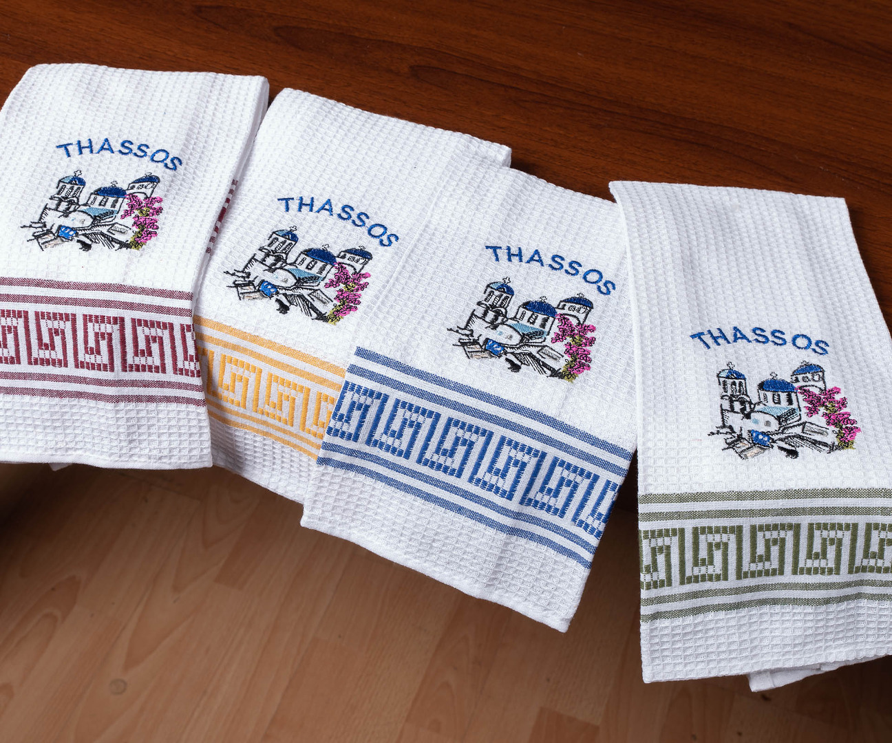 ekklhsiathassos Σετ 12 τεμαχίων ποτηρόπανα (45cm x 65cm) εκκλησία THASSOS SilkFashion - Image 1