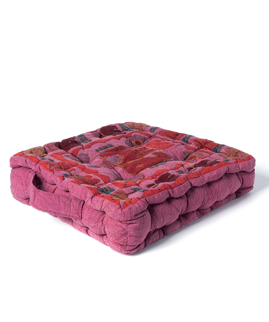 elephantfuxia Μαξιλάρι κάθισμα elephant (40cm x 40cm x 10cm) μώβ SilkFashion - Image 1