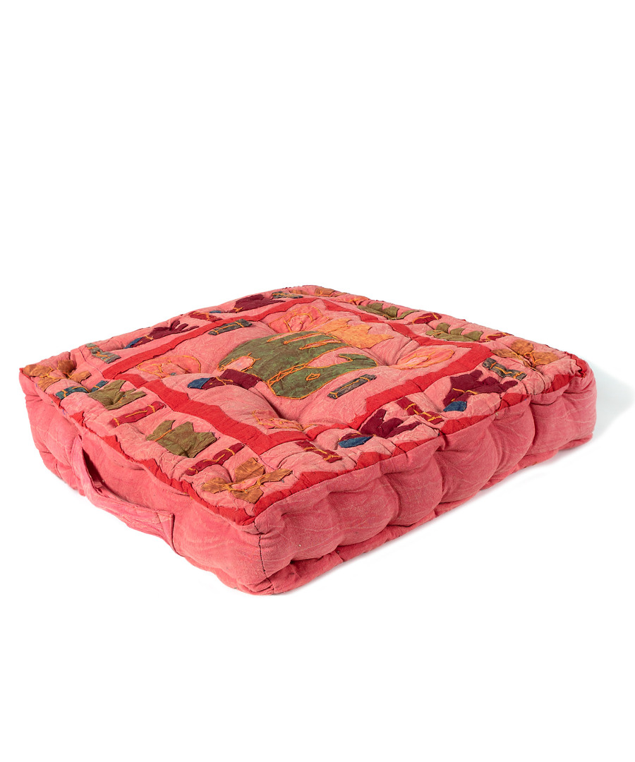 elephantkokkino Μαξιλάρι κάθισμα elephant (40cm x 40cm x 10cm) κόκκινο SilkFashion - Image 1