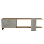 ΕΠΙΠΛΟ ΤΗΛΕΟΡΑΣΗΣ HENRIETTE HM8900.13 ΜΕΛΑΜΙΝΗ ΚΑΡΥΔΙ-STONE TEXTURE 120x28,5x39Υεκ. - Image 3