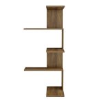 ΕΠΙΤΟΙΧΙΑ ΡΑΦΙΕΡΑ RORY HM8931.12 ΜΕΛΑΜΙΝΗ ΣΕ ΣΚΟΥΡΟ ΦΥΣΙΚΟ 22x51,5x109Υ εκ. - Image 3