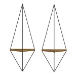 ΕΠΙΤΟΙΧΙΟ ΡΑΦΙ ΣΕΤ 2ΤΜΧ CANNARD HM8925.11 ΜΕΛΑΜΙΝΗ ΦΥΣΙΚΟ-ΜΕΤΑΛΛΟ ΜΑΥΡΟ 23x15x60Υεκ - Image 3