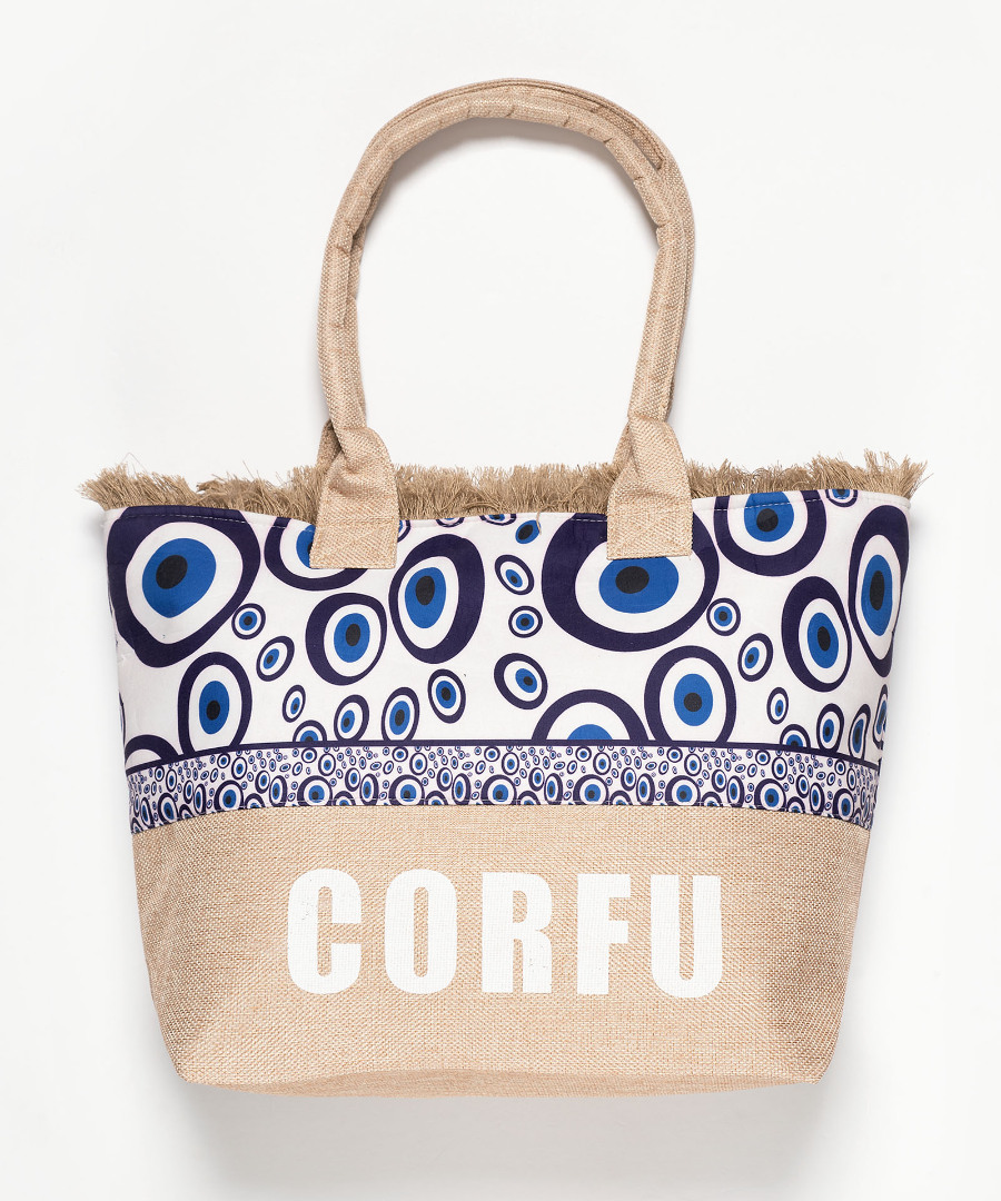 eye1corfu Τσάντα με χερούλι (49cm x 15cm x 34cm) μάτι 1 CORFU SilkFashion - Image 1