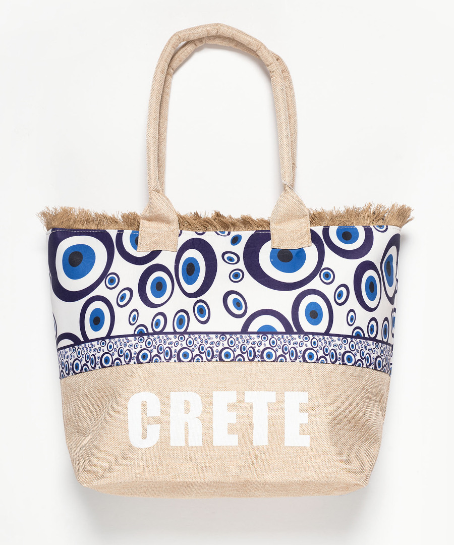 eye1crete Τσάντα με χερούλι (49cm x 15cm x 34cm) μάτι 1 CRETE SilkFashion - Image 1