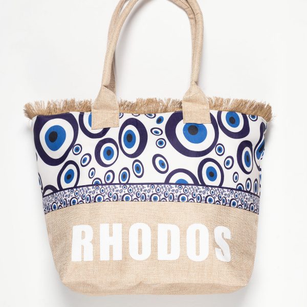 Τσάντα με χερούλι (49cm x 15cm x 34cm) μάτι 1 RHODES SilkFashion