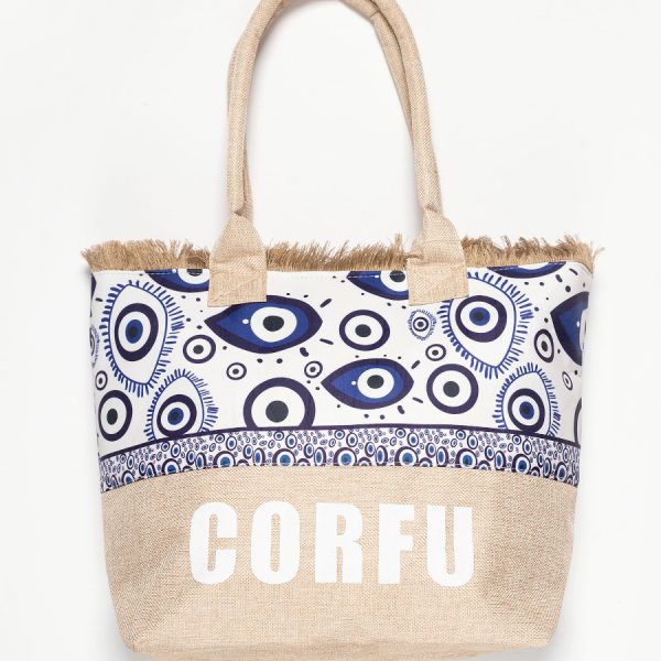 Τσάντα με χερούλι (49cm x 15cm x 34cm) μάτι 2 CORFU SilkFashion