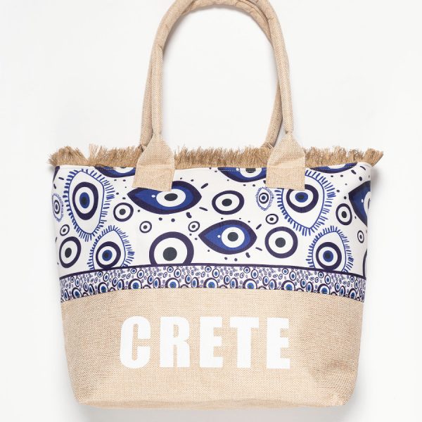 Τσάντα με χερούλι (49cm x 15cm x 34cm) μάτι 2 CRETE SilkFashion