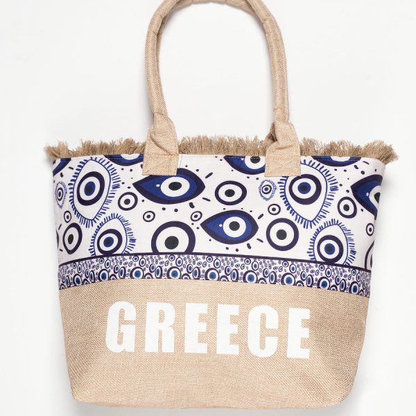 Τσάντα με χερούλι (49cm x 15cm x 34cm) μάτι 2 GREECE SilkFashion