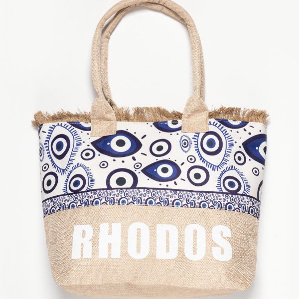 Τσάντα με χερούλι (49cm x 15cm x 34cm) μάτι 2 RHODES SilkFashion
