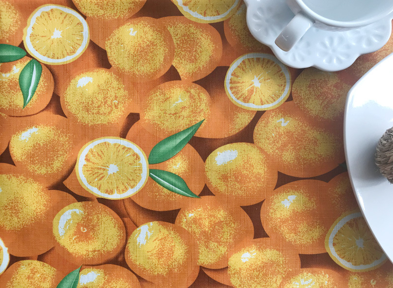 f9portokalia Αλέκιαστο τραπεζομάντηλο F9 (140cm x 180cm) πορτοκαλί SilkFashion - Image 1