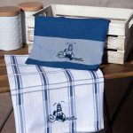 Σετ 2 τεμαχίων ποτηρόπανα (50cm x 70cm) φάρος μπλέ SilkFashion